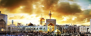 Imam Ali Shrine in Najaf with Golden Dome and Minaret Under Dramatic Sky HD wallpaper