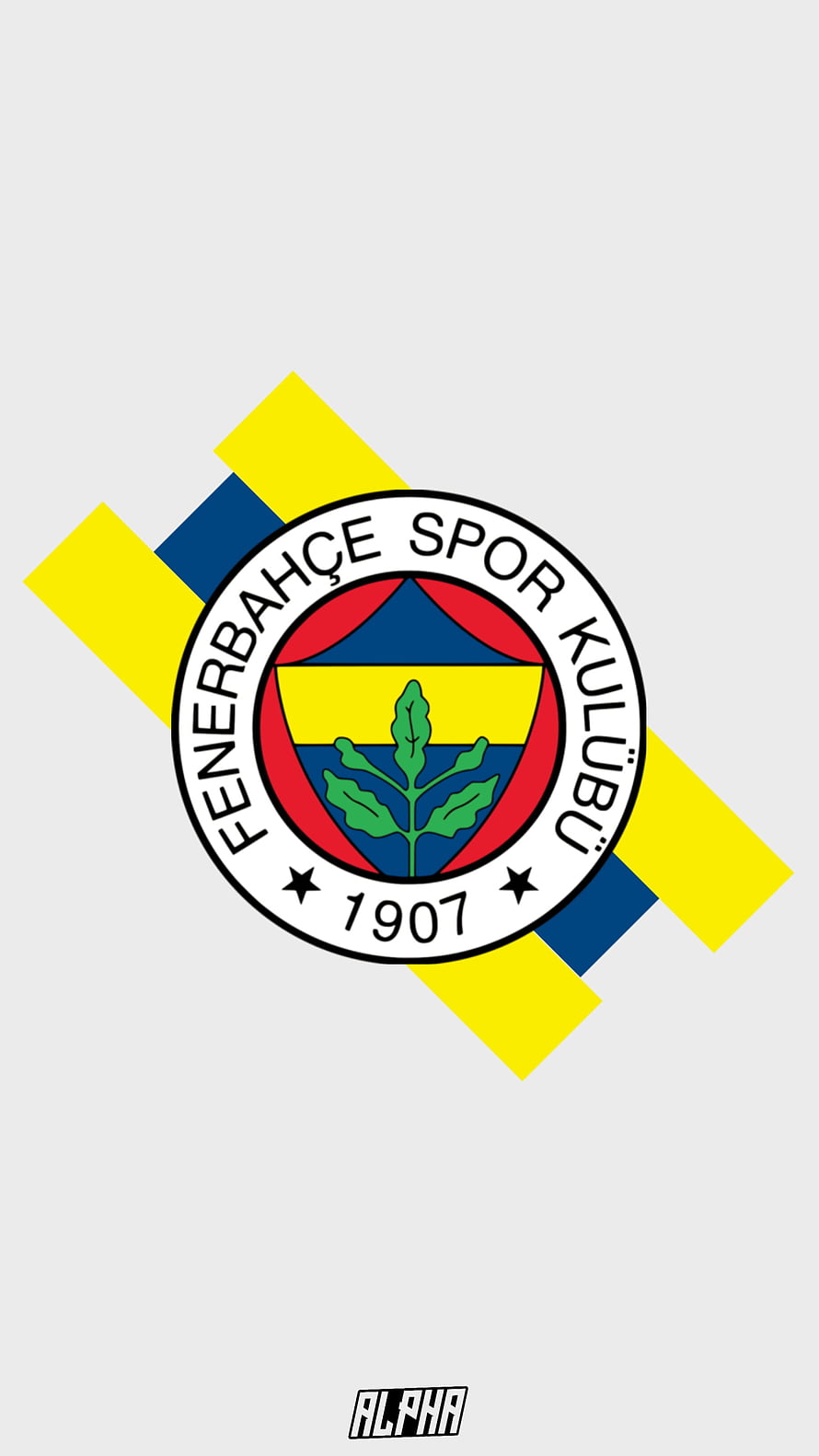 Fenerbahçe Spor Kulübü Official Club Emblem With Yellow And Blue Cross Design HD phone wallpaper