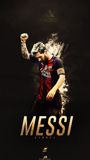 Lionel Messi FC Barcelona Captain Celebration Wallpaper HD phone wallpaper