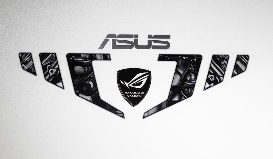 Asus ROG Gaming Logo with Mechanical Keyboard Keycap Design on White Background HD wallpaper