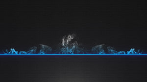 Glowing Blue Smoke Rising Along a Neon Line on a Dark Background HD wallpaper