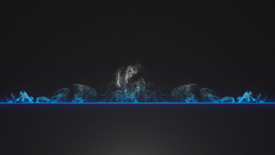 Glowing Blue Smoke Rising Along a Neon Line on a Dark Background HD wallpaper