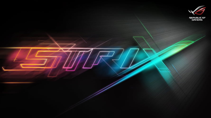Republic of Gamers Strix Neon Logo Wallpaper HD wallpaper