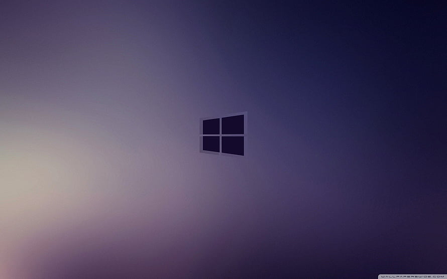 Windows 10 Minimalist Desktop Background with Soft Gradient and Centered Logo HD wallpaper