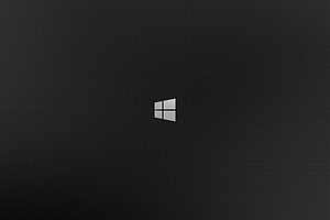 Minimalist Windows 10 Logo on Dark Charcoal Background HD wallpaper
