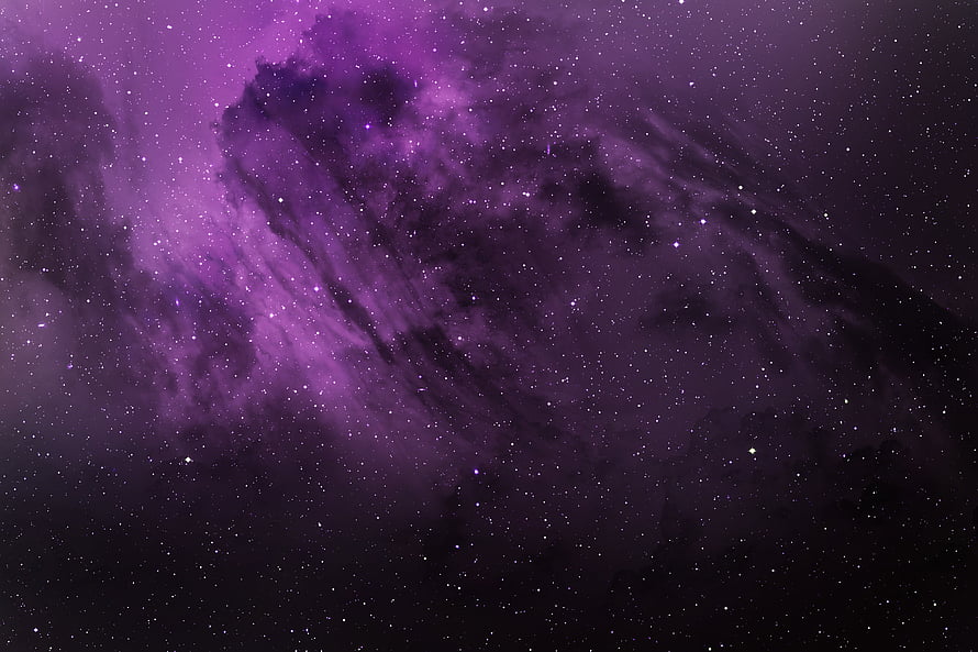 Purple Nebula and Starry Night Sky Space Background HD wallpaper