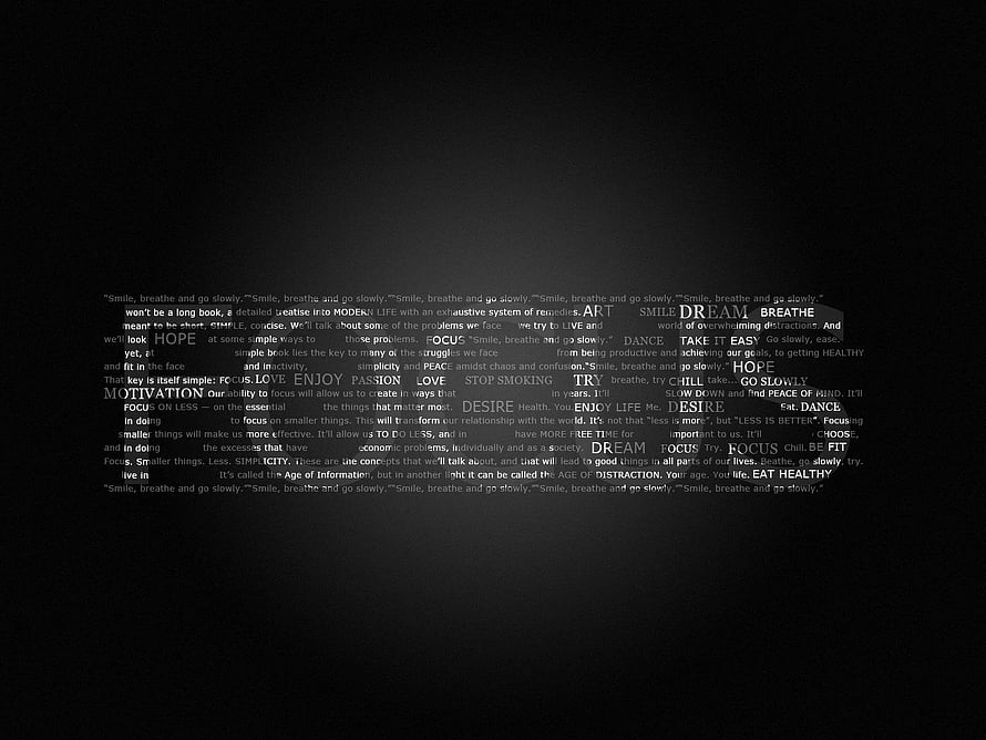 Minimalist Motivational Typography Wall Art with Inspirational Quotes on Dark Background HD wallpaper