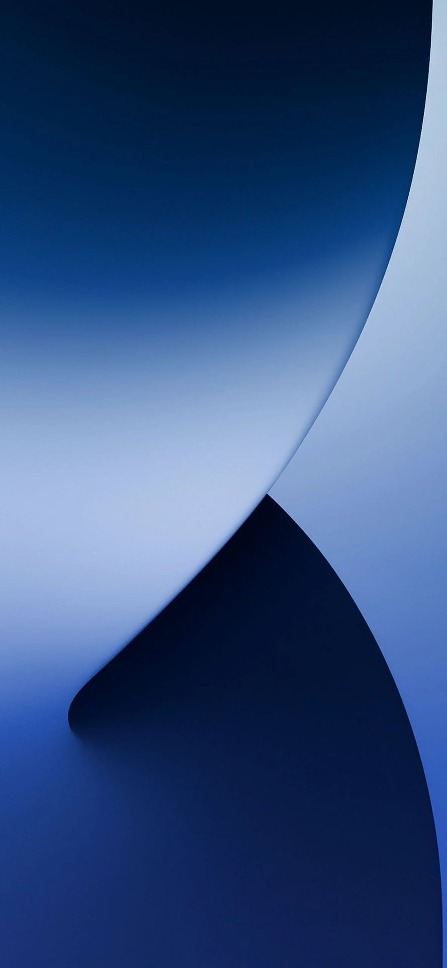 Minimalist Blue Abstract Gradient with Curved Geometric Shapes HD phone wallpaper
