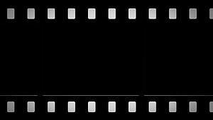 Minimalist Black Film Strip with Perforated Edges and Empty Frames HD wallpaper