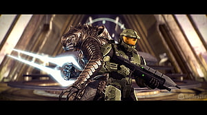 The Arbiter and Master Chief in Halo 3 Cinematic Scene HD wallpaper