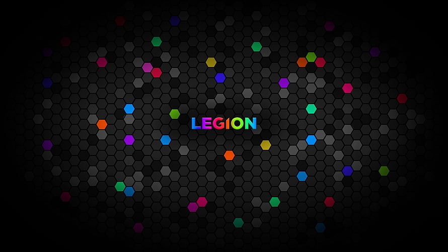 Legion 7 Gaming Laptop Hexagonal Grid Wallpaper with Multicolored Accents HD wallpaper