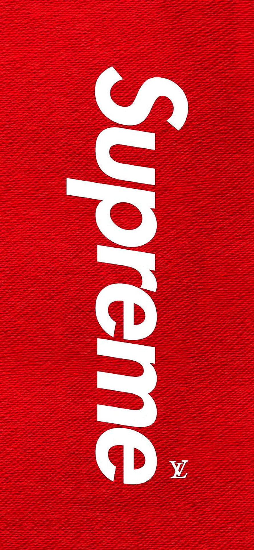 Supreme x Louis Vuitton Red Fabric Logo Wallpaper HD phone wallpaper