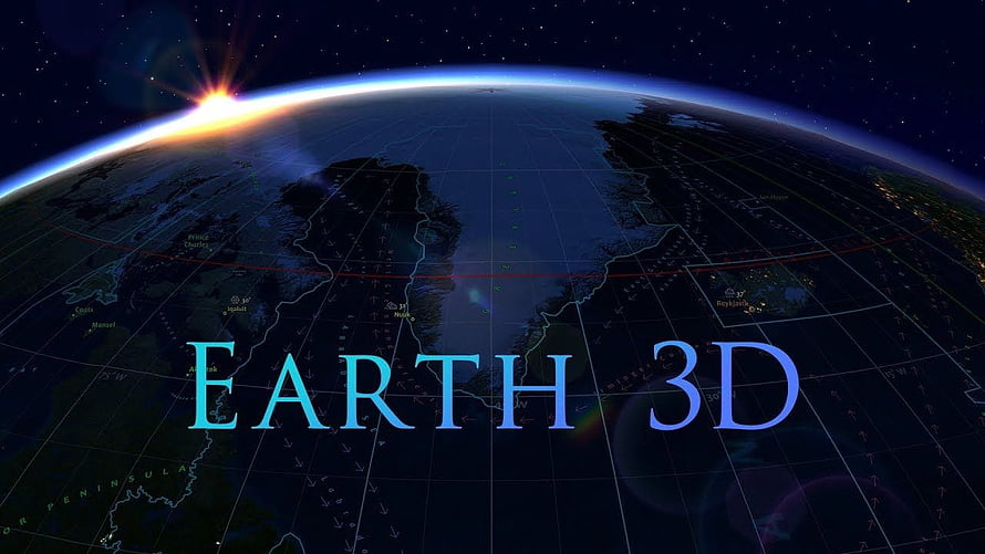 Earth 3D Planet View From Space With Sunrise And Grid Overlay HD wallpaper