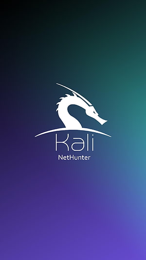 Kali NetHunter Dragon Logo on Gradient Background HD phone wallpaper