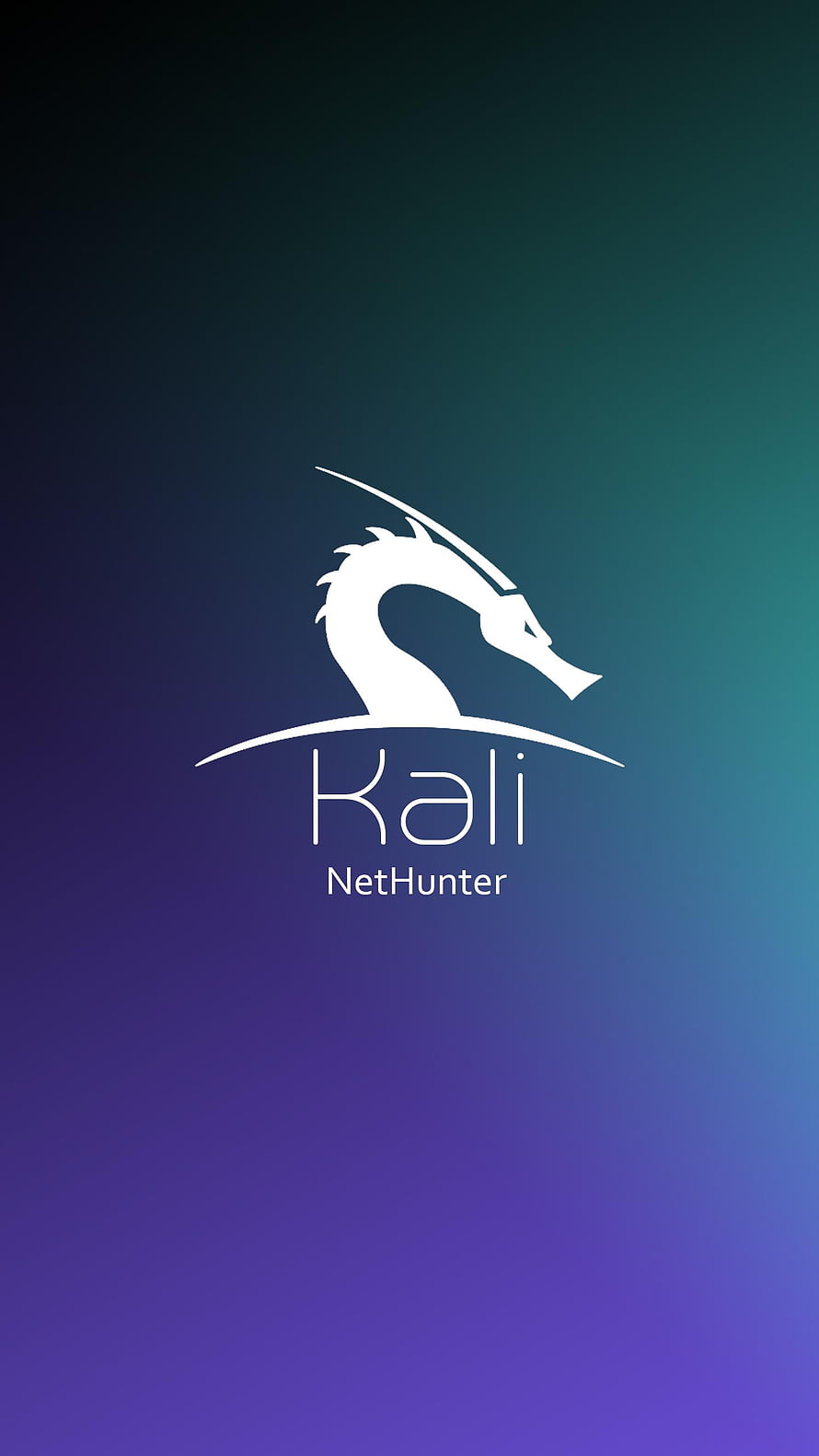 Kali NetHunter Dragon Logo on Gradient Background HD phone wallpaper