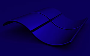 Dark Blue 3D Windows Logo Abstract Minimalist Desktop Wallpaper HD wallpaper