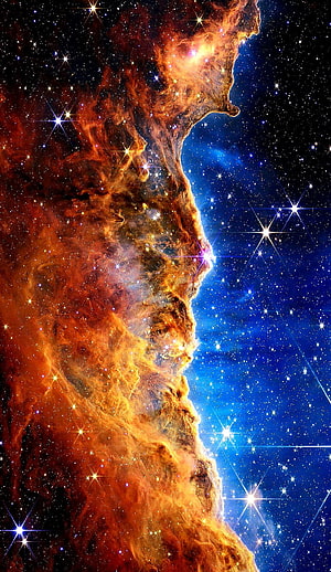 James Webb Space Telescope Deep Field Nebula with Brilliant Star Clusters and Cosmic Dust HD phone wallpaper