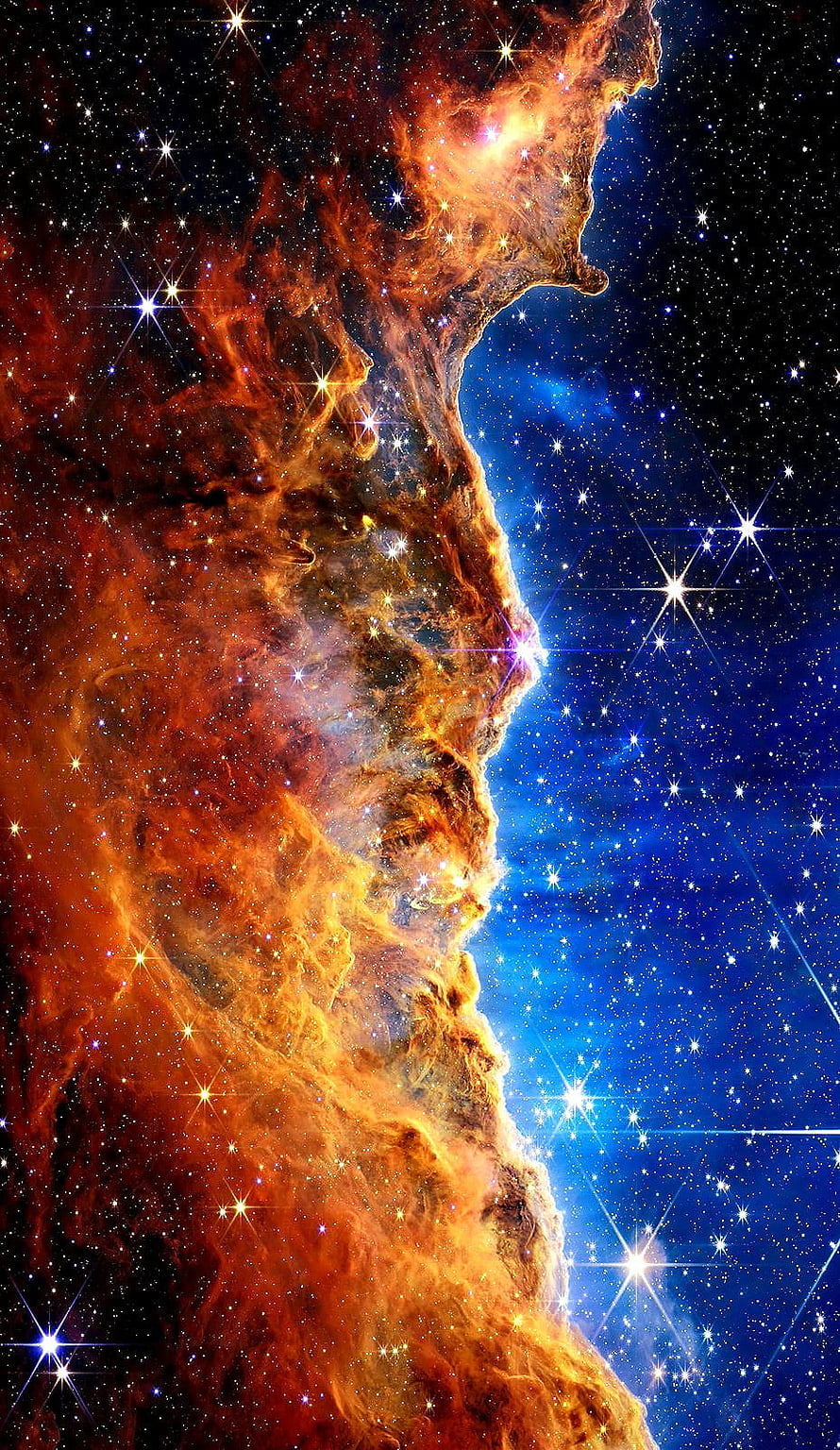 James Webb Space Telescope Deep Field Nebula with Brilliant Star Clusters and Cosmic Dust HD phone wallpaper