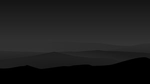 Dark Minimalist Mountain Silhouette Landscape at Night HD wallpaper