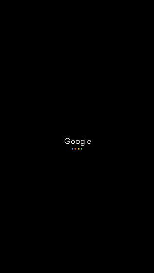 Minimalist Google Logo on Black Background with Colorful Dots HD phone wallpaper