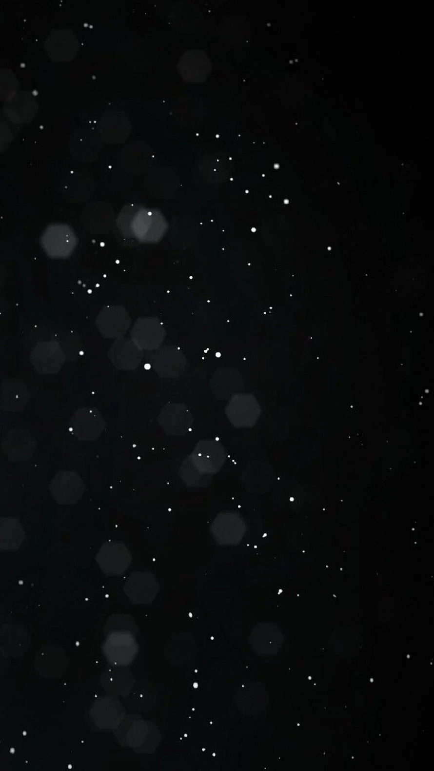 Minimalist Dark Starfield with Soft Bokeh Light Orbs on Black Background HD phone wallpaper