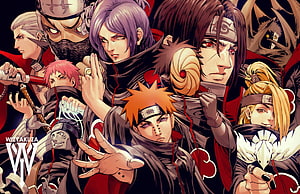 Akatsuki Organization Members Group Portrait Anime Wallpaper HD wallpaper