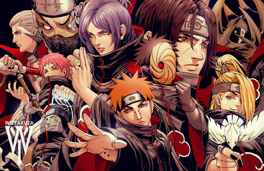 Akatsuki Organization Members Group Portrait Anime Wallpaper HD wallpaper