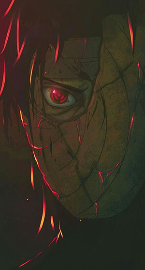 Madara Uchiha Sharingan Eye Close-Up Anime Wallpaper HD phone wallpaper