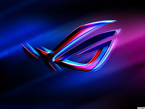 Neon ASUS ROG Eye Logo Abstract Gaming Wallpaper HD wallpaper