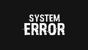 Glitch Art System Error Typography on Dark Background HD wallpaper