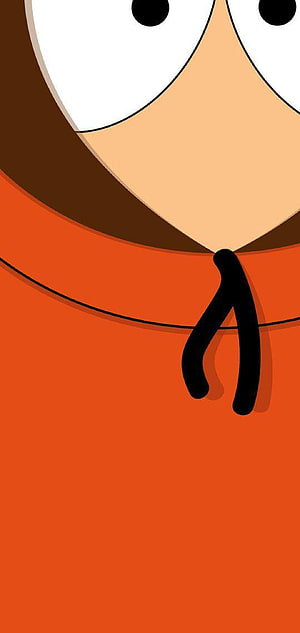 Cartoon Character Close-Up in Orange Hoodie with Black Drawstrings HD phone wallpaper