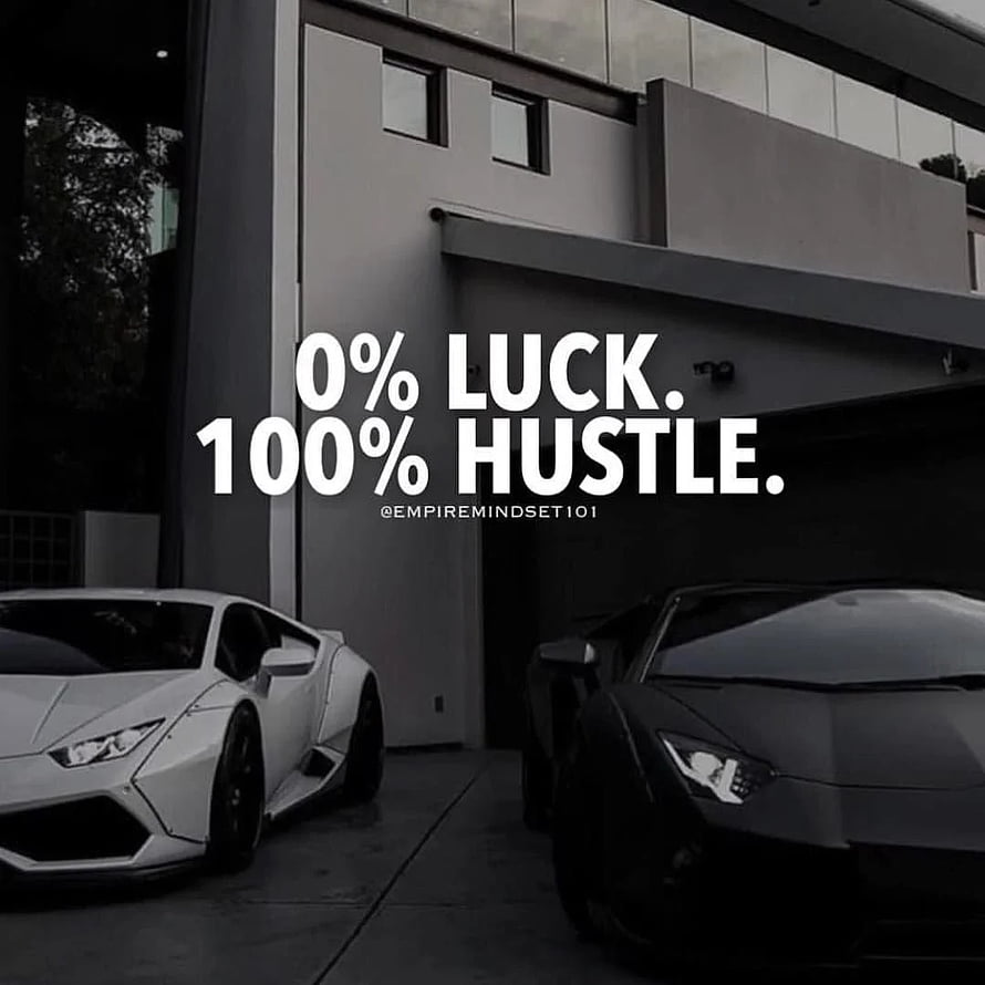White and Black Lamborghini Aventador Pair Parked in Modern Garage with Hustle Quote HD phone wallpaper