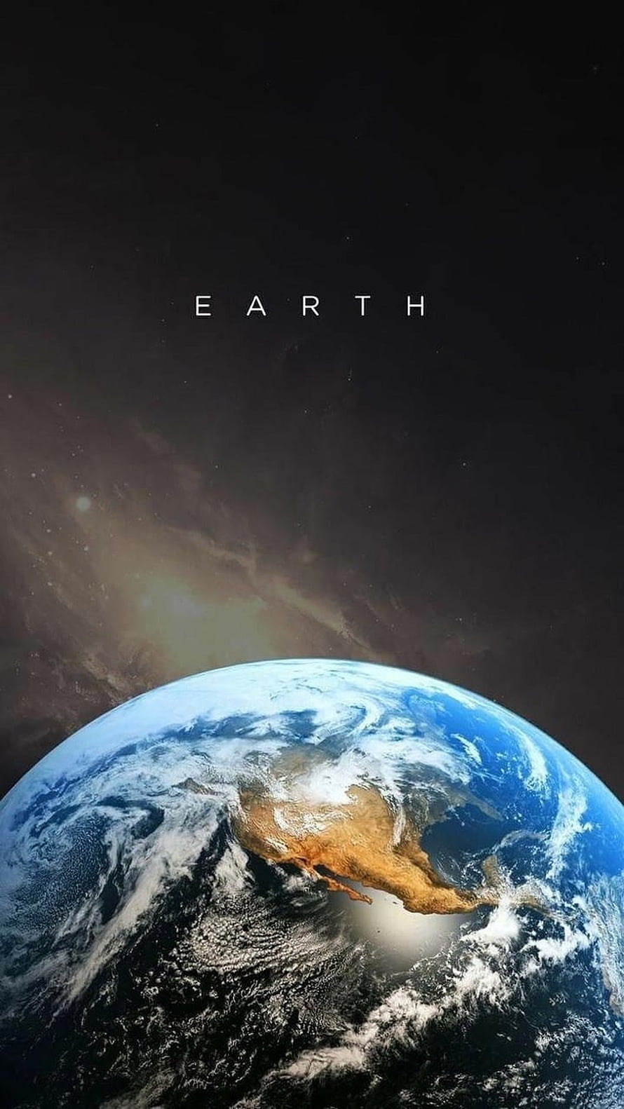 Earth From Space: Planet View Against Dark Cosmic Background HD phone wallpaper