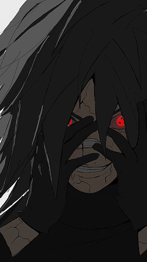 Madara Uchiha Sharingan Anime Character Portrait HD phone wallpaper