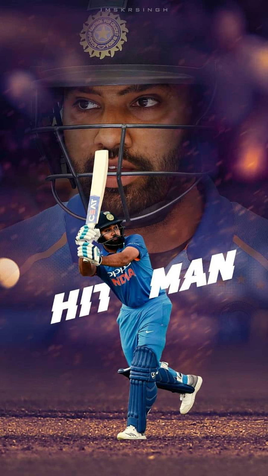 Virat Kohli India Cricket Team Hitting Shot Wallpaper HD phone wallpaper