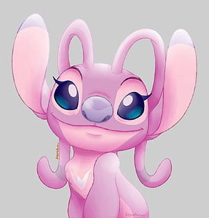 Cute Pink Angel Character Digital Art Wallpaper HD phone wallpaper