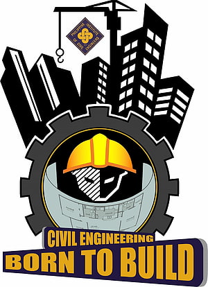 Civil Engineering Born To Build Logo With Hard Hat Blueprint Gear And City Skyline HD phone wallpaper