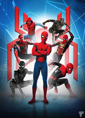 Spider-Man No Way Home All Spider-Men Group Poster, suites of spiderman, Tom holland, No way home HD phone wallpaper