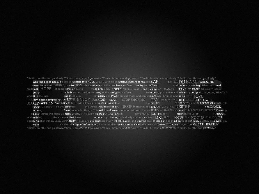Minimalist Motivational Typography on Dark Background with Inspirational Words HD wallpaper