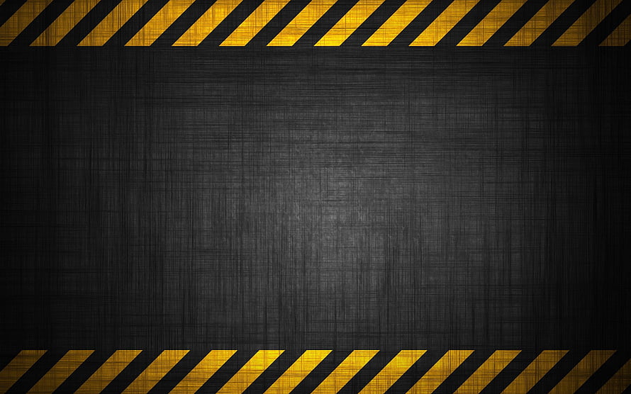 Dark Metal Texture Background With Yellow And Black Hazard Stripes HD wallpaper