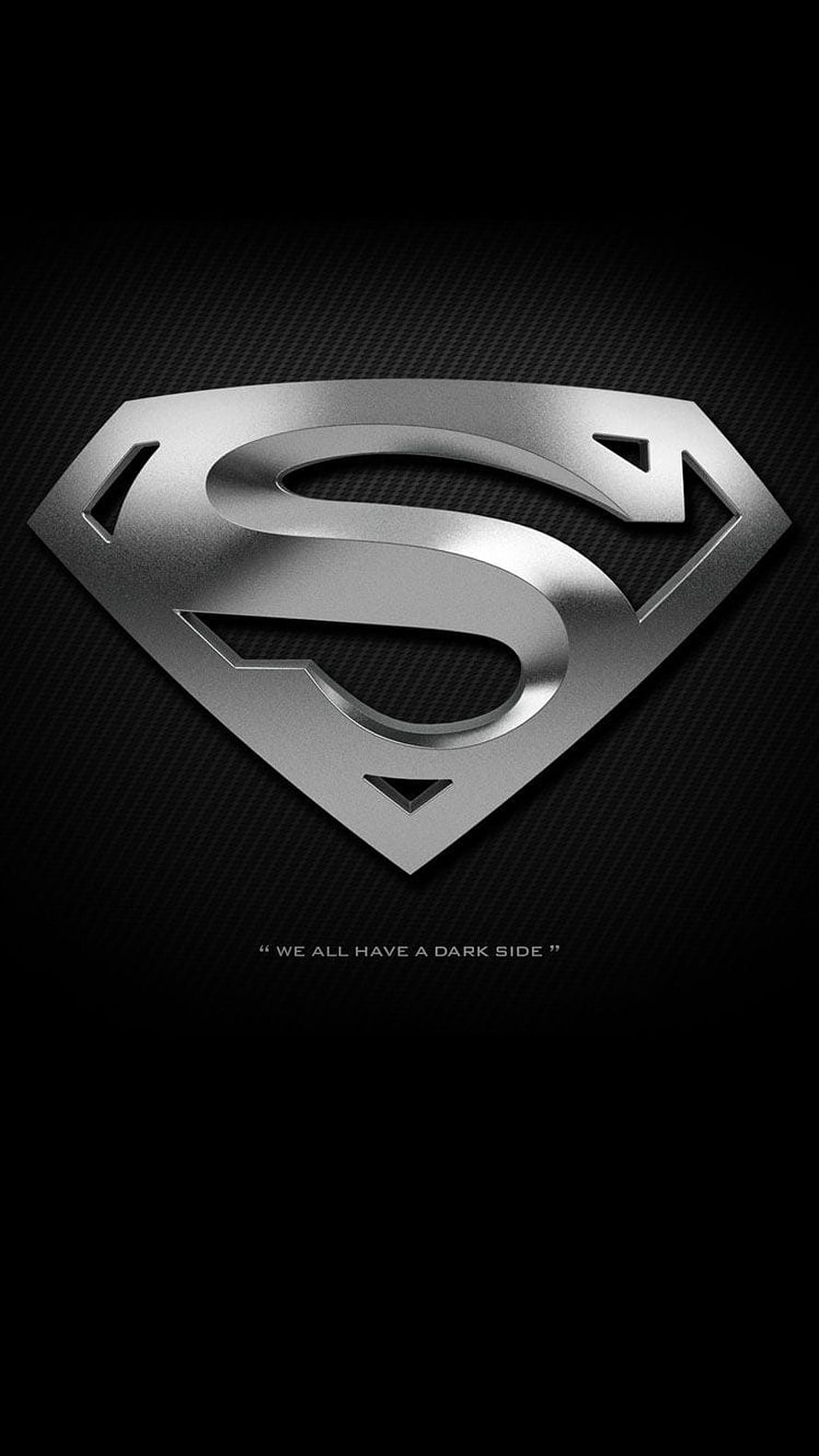 Dark Metallic Superman S Shield Emblem on Black Carbon Fiber Background, Black Superman Logo Resolution - Superman HD phone wallpaper