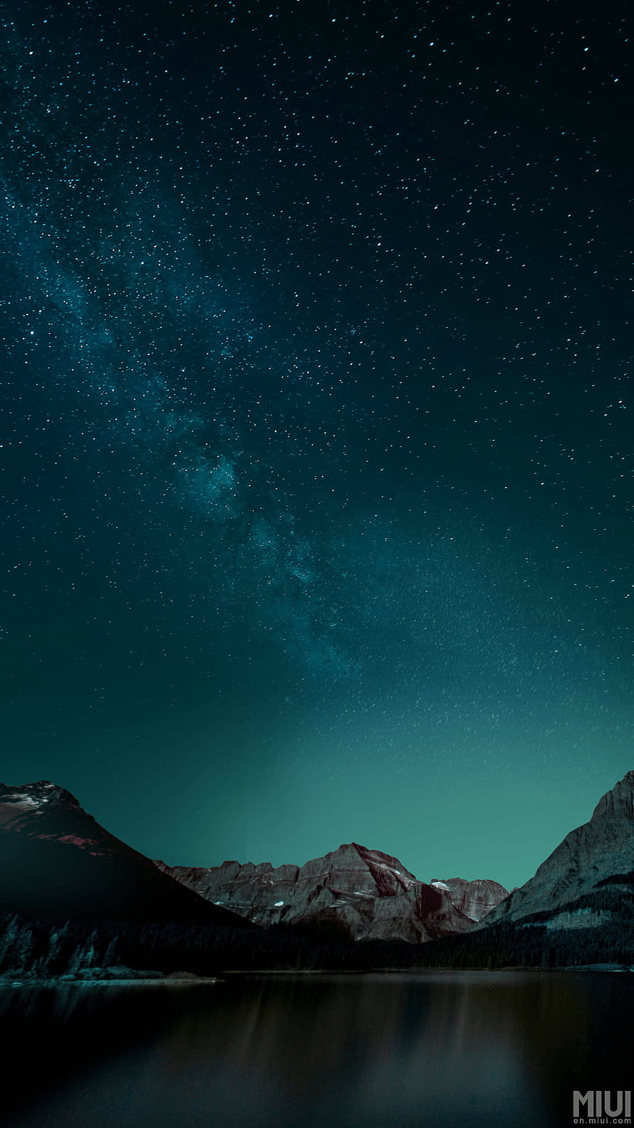 Starry Night Sky Over Mountain Lake With Milky Way Reflection HD phone wallpaper