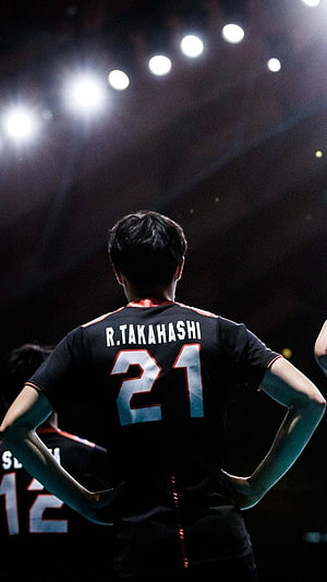 Ran Takahashi Japan National Volleyball Team Player Back View HD phone wallpaper