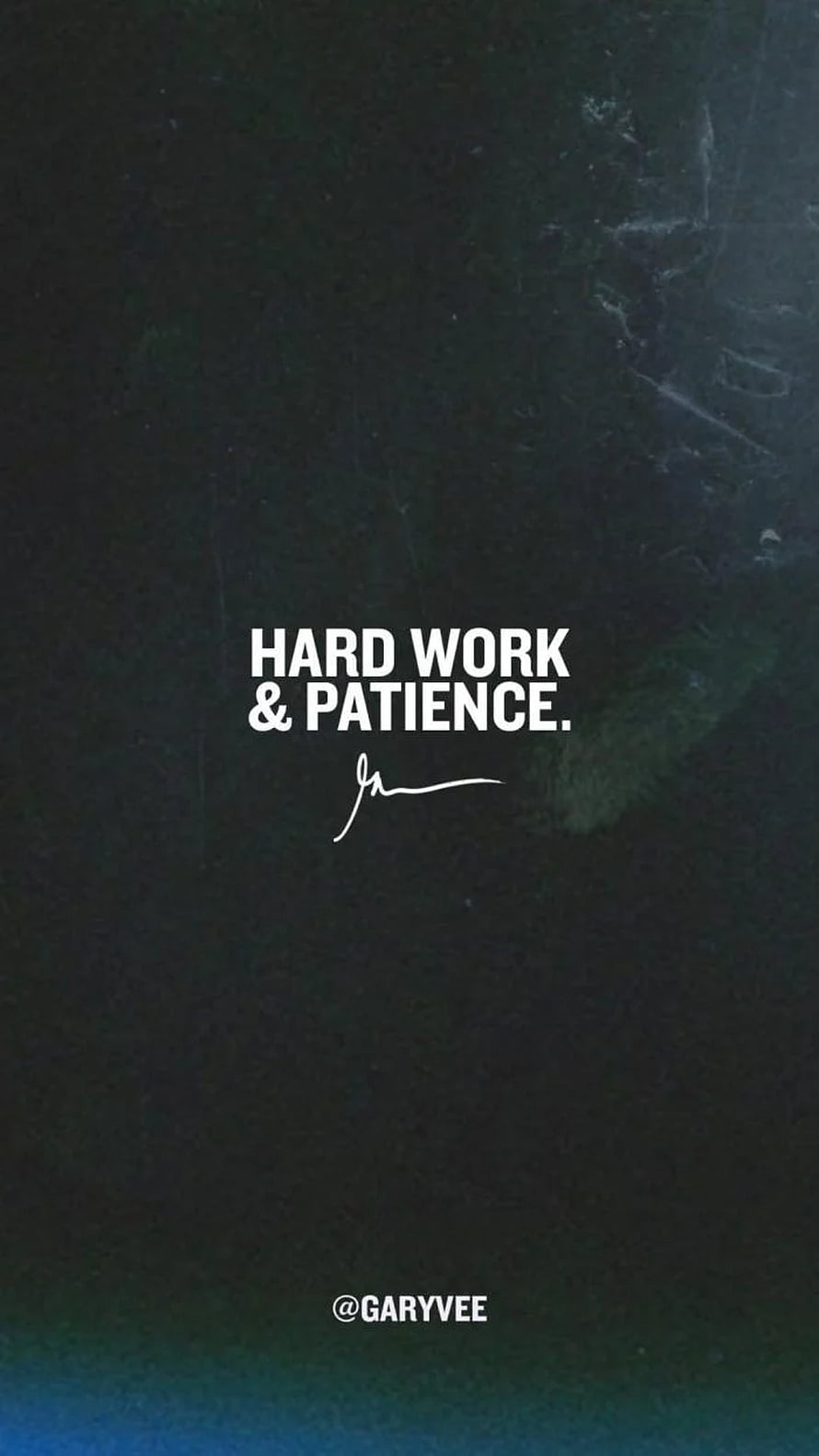 GaryVee Motivational Quote Wallpaper: Hard Work and Patience on Dark Background HD phone wallpaper