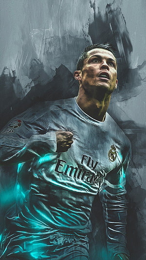 Cristiano Ronaldo Real Madrid Digital Art Wallpaper HD phone wallpaper