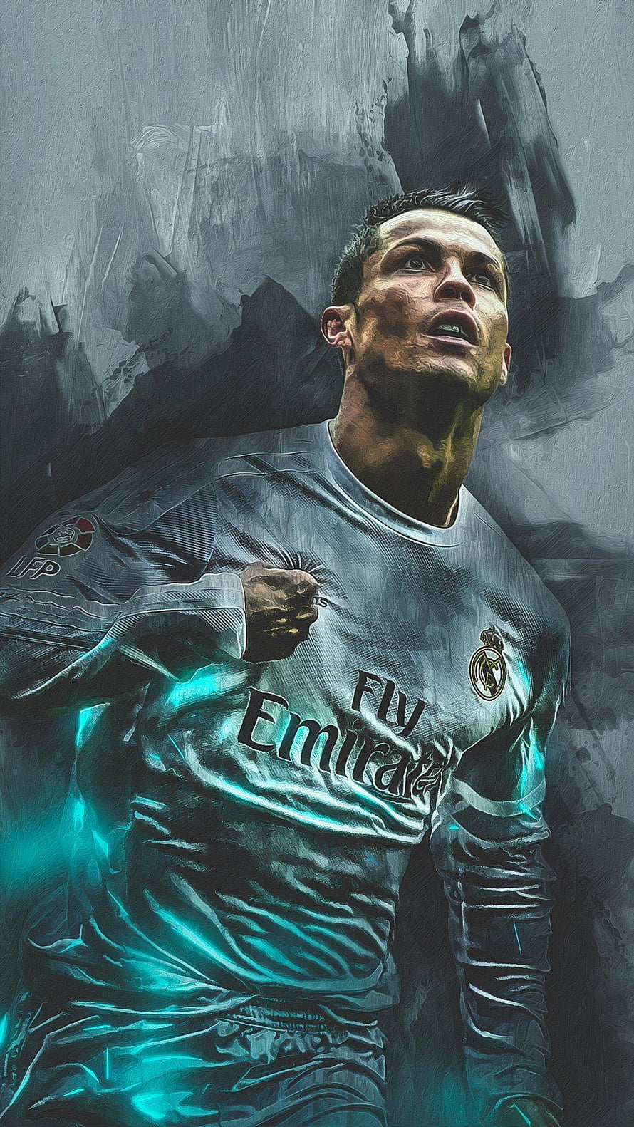 Cristiano Ronaldo Real Madrid Digital Art Wallpaper HD phone wallpaper