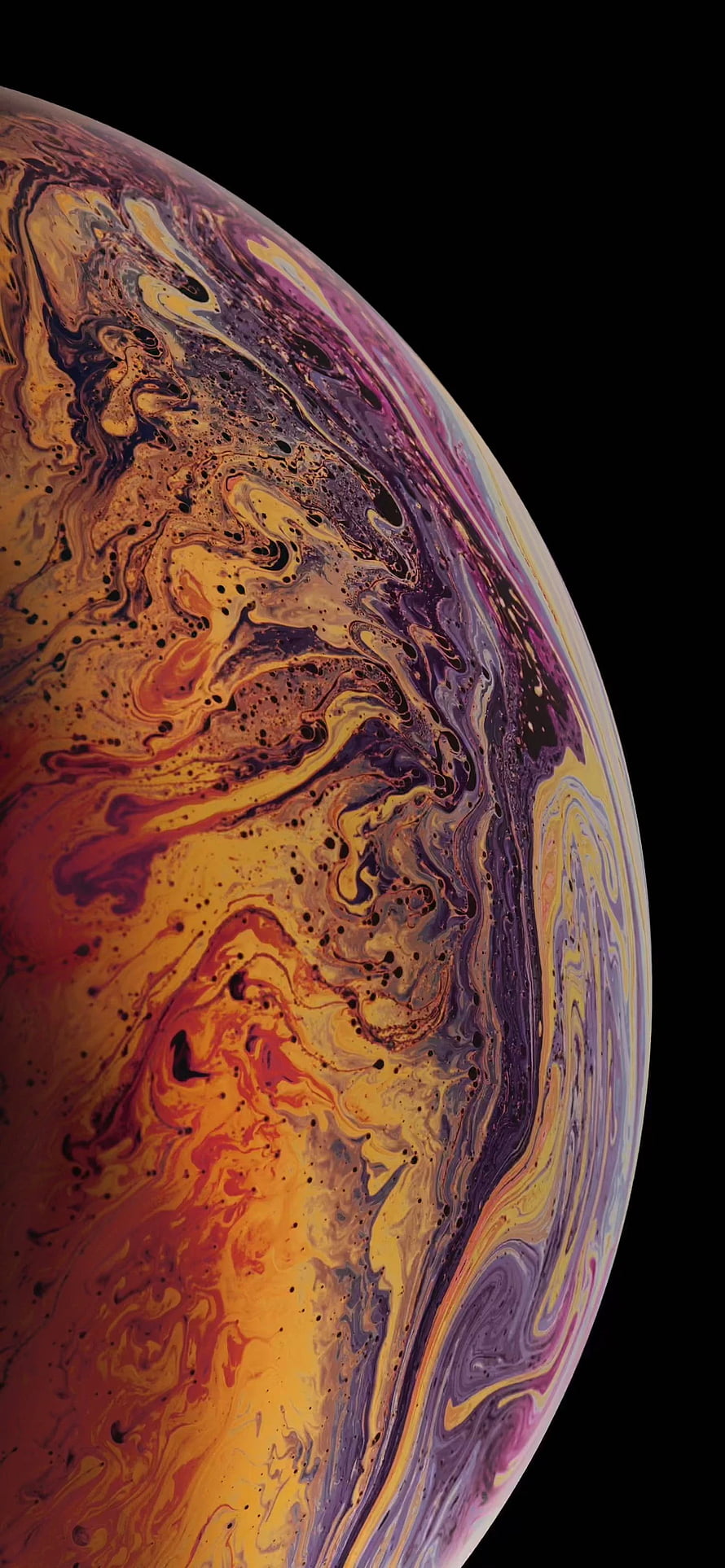 iPhone XS Max Default Wallpaper Abstract Swirling Planet HD phone wallpaper