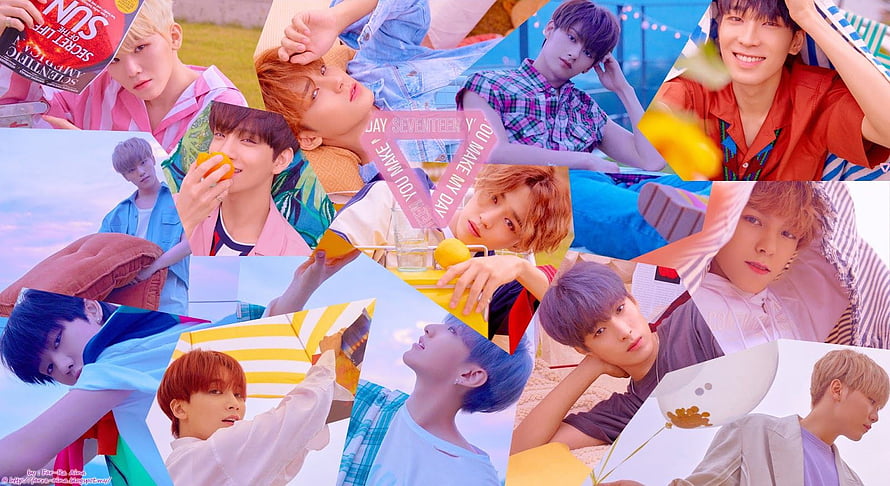 Seventeen Summer Vacation Collage Wallpaper HD wallpaper