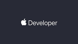 Apple Developer Logo on Dark Background HD wallpaper
