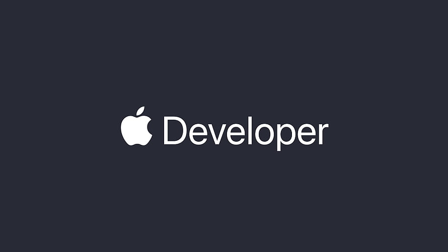 Apple Developer Logo on Dark Background HD wallpaper